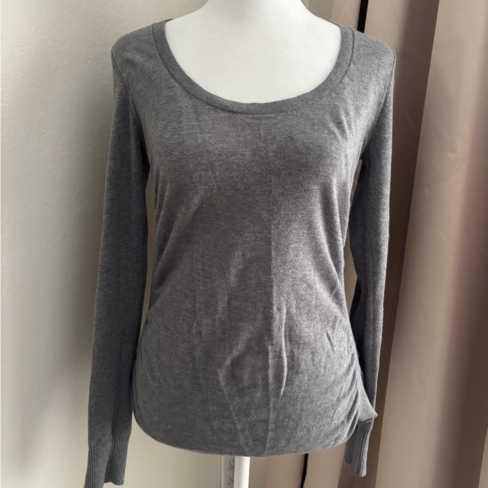 Moda International Cinched Sides Basic Scoopneck Top 100% Cotton, size M